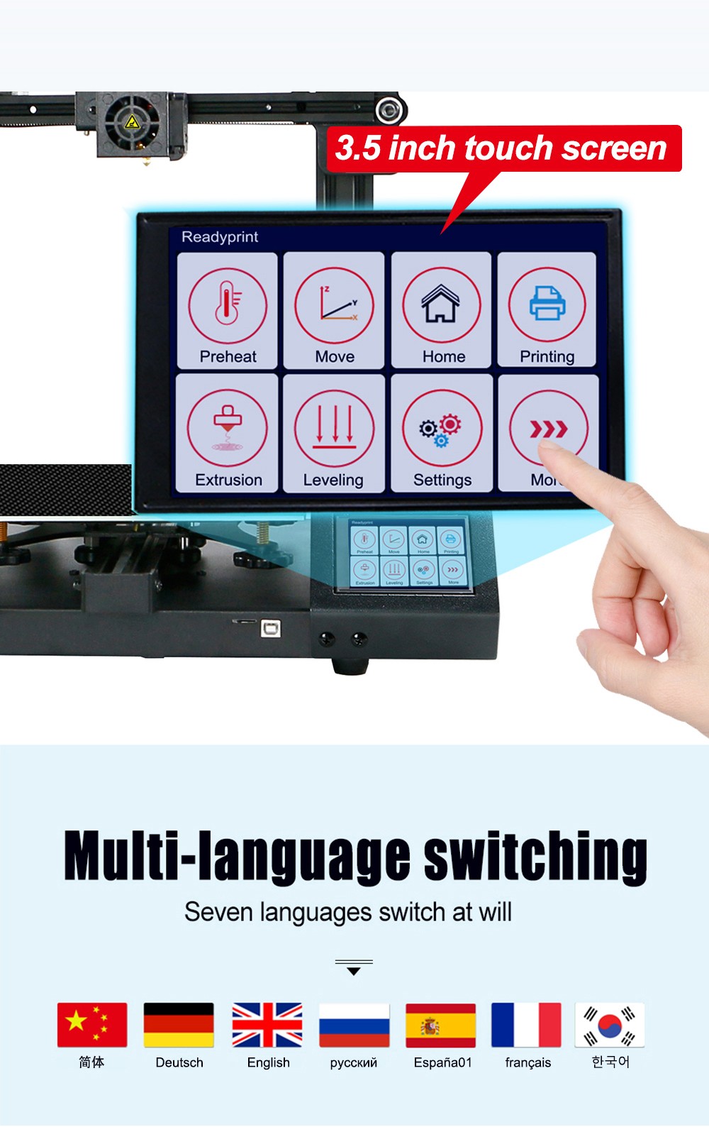 CREASEE CS30 3D Printer DIY Commercial and Home Precision Printers Large Printing Size 300x300x400mm