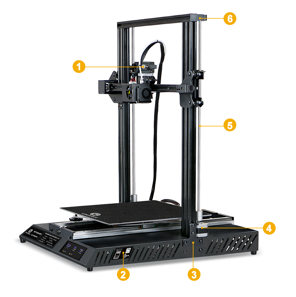 Imprimante 3D CREASEE SKYWALKER double piste haute précision grande éducation commerciale bricolage taille d'impression sur verre 300x300x400mm