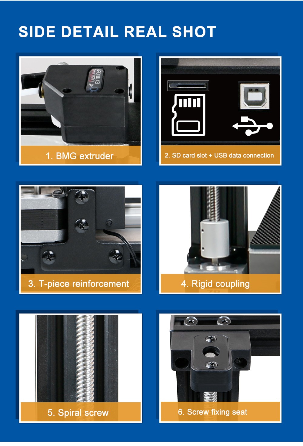 CREASEE SKYWALKER 3D Printer Dual-Track High-Precision Large Commercial Education DIY Glass Printing Size 300x300x400mm
