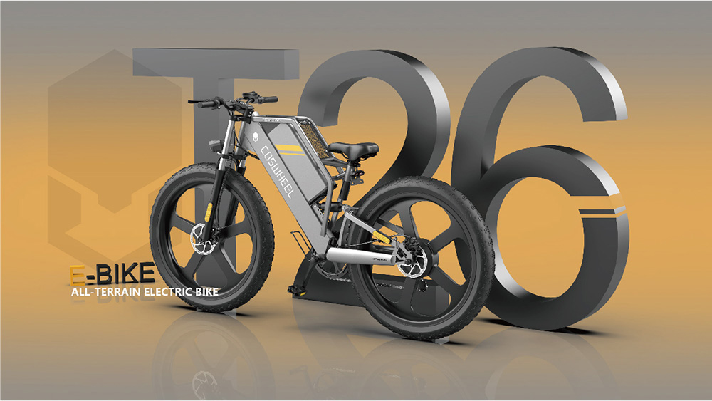Coswheel T26 E-bike All-terrain Bike 25Ah Battery 48V 750W Motor 90-130 Range 45kmh Max Speed Space Grey