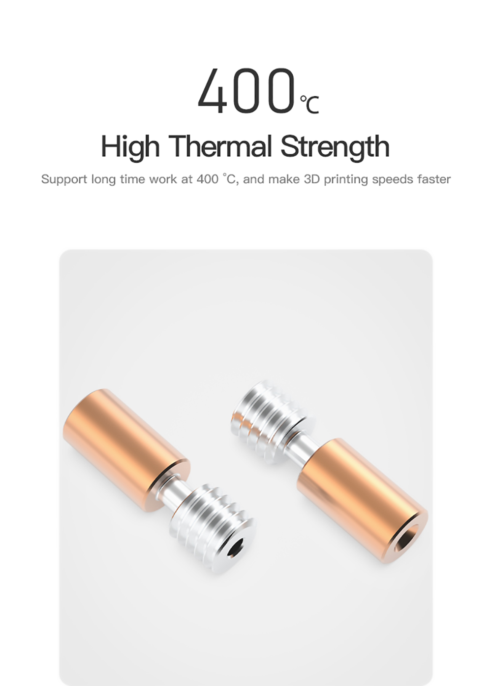 Creality Copper+ Titanium Alloy Throat Tube for Ender-3 S1/ Ender-3 S1 Pro/ CR-10 Smart Pro/ Sermoon V1/ Sermoon V1 Pro