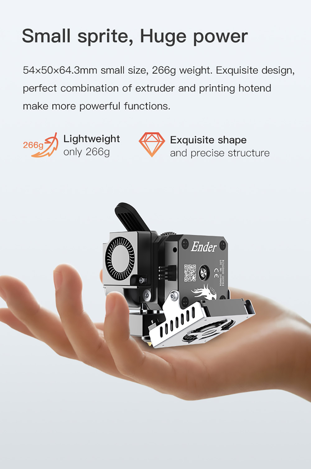 Creality Sprite Extruder 260 High Temperature Printing for Ender-3 S1 3D Printer Standard