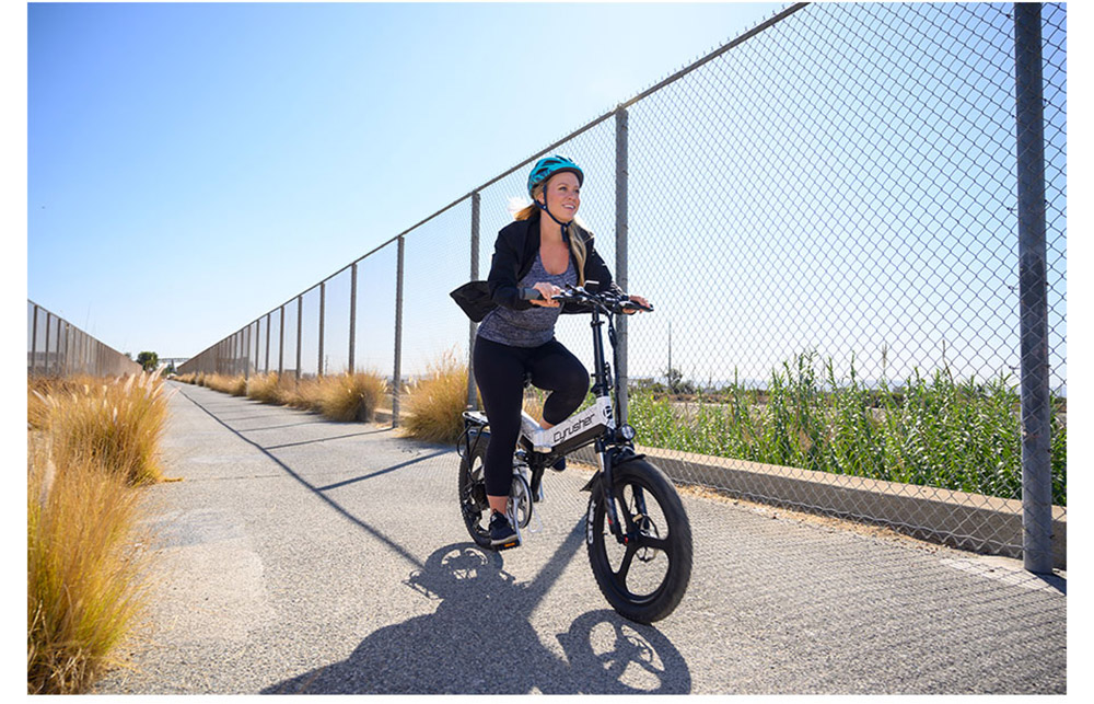 Cyrusher XF590 Folding Electric Bike 500W 48V 10 Ah Battery 7 Speed City E-bike - White 28 Cyrusher XF590 Folding Electric Bike 500W 48V 10 Ah Battery 7 Speed City E-bike - White