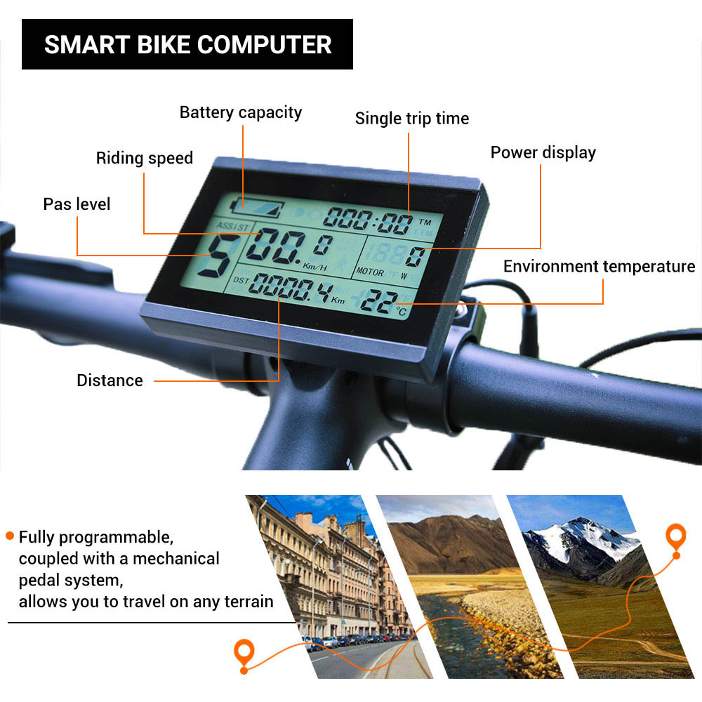 Cyrusher XF800 Electric Bike Full Suspension 26' x 4' Fat Tires 750W Motor 13Ah Removable Battery 28mph Top Speed Blue