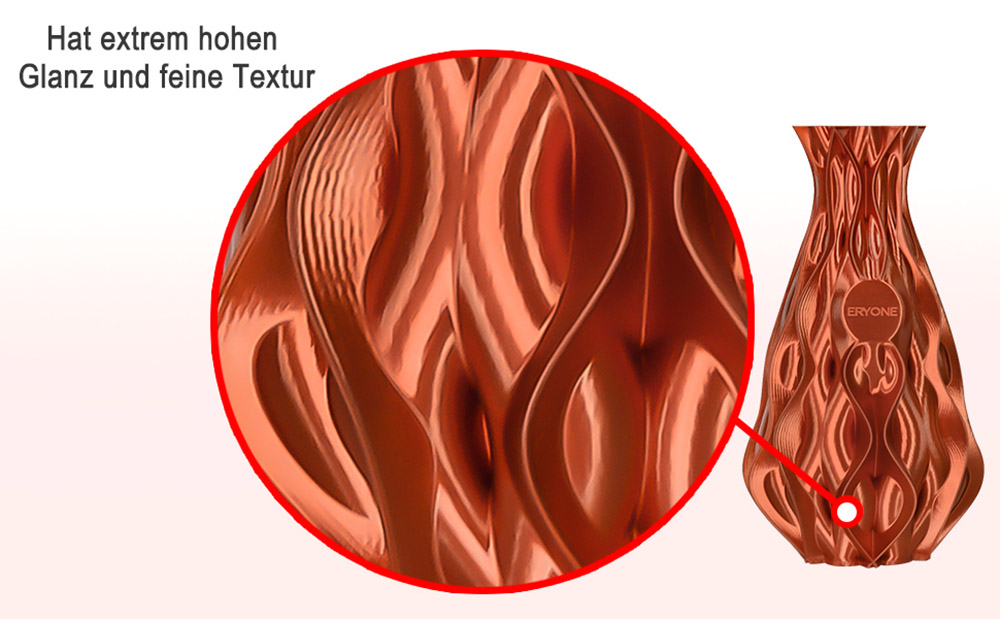 ERYONE Ultra Silk PLA Filament pre 3D tlačiareň 1,75 mm Tolerancia 0,03 mm, 1 kg (2.2LBS) / špirála - čierna
