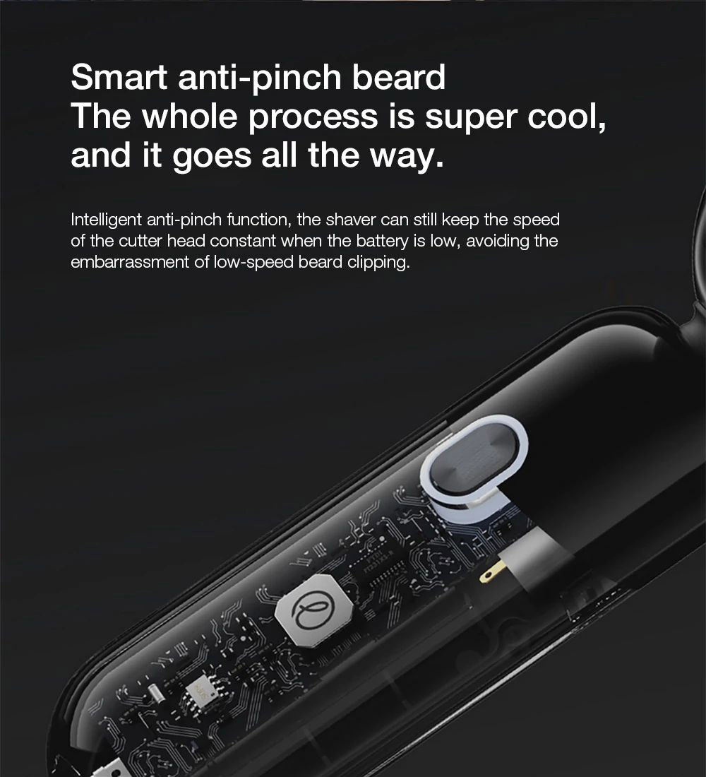 Enchen Mocha S Electric Shaver Omnidirectional Floating Heads Smart Anti-Pich Electric Shaver Magnetic IPX7 Washable