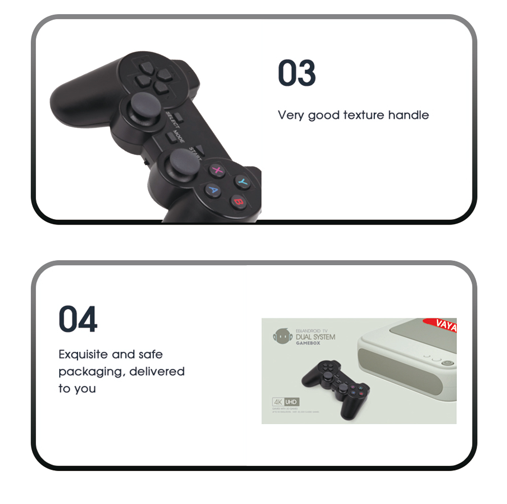 Gamebox G7 32GB Retro Game Console Android TV Box with 6000+ Classic Games 50+ Emulator Console for PS with 2 Gamepads