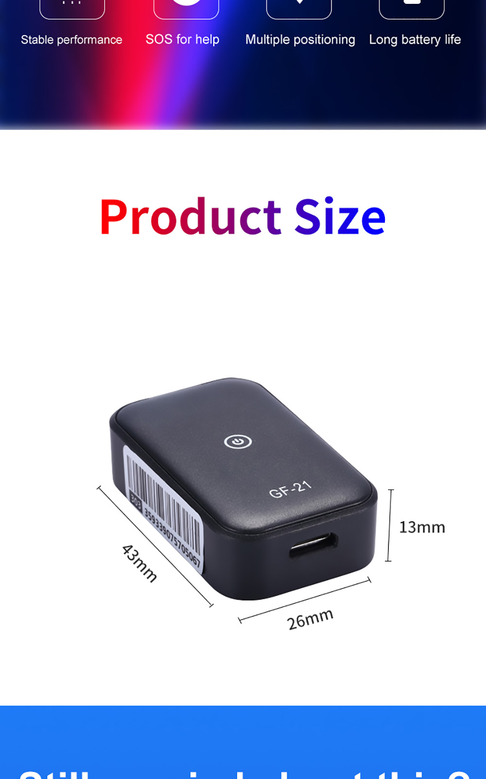 GF21 GPS Tracker Strong Magnetic Anti-Theft Tracker for Cars, Senior Citizen, Pets with LBS+WIFI+GPS Free-Installation