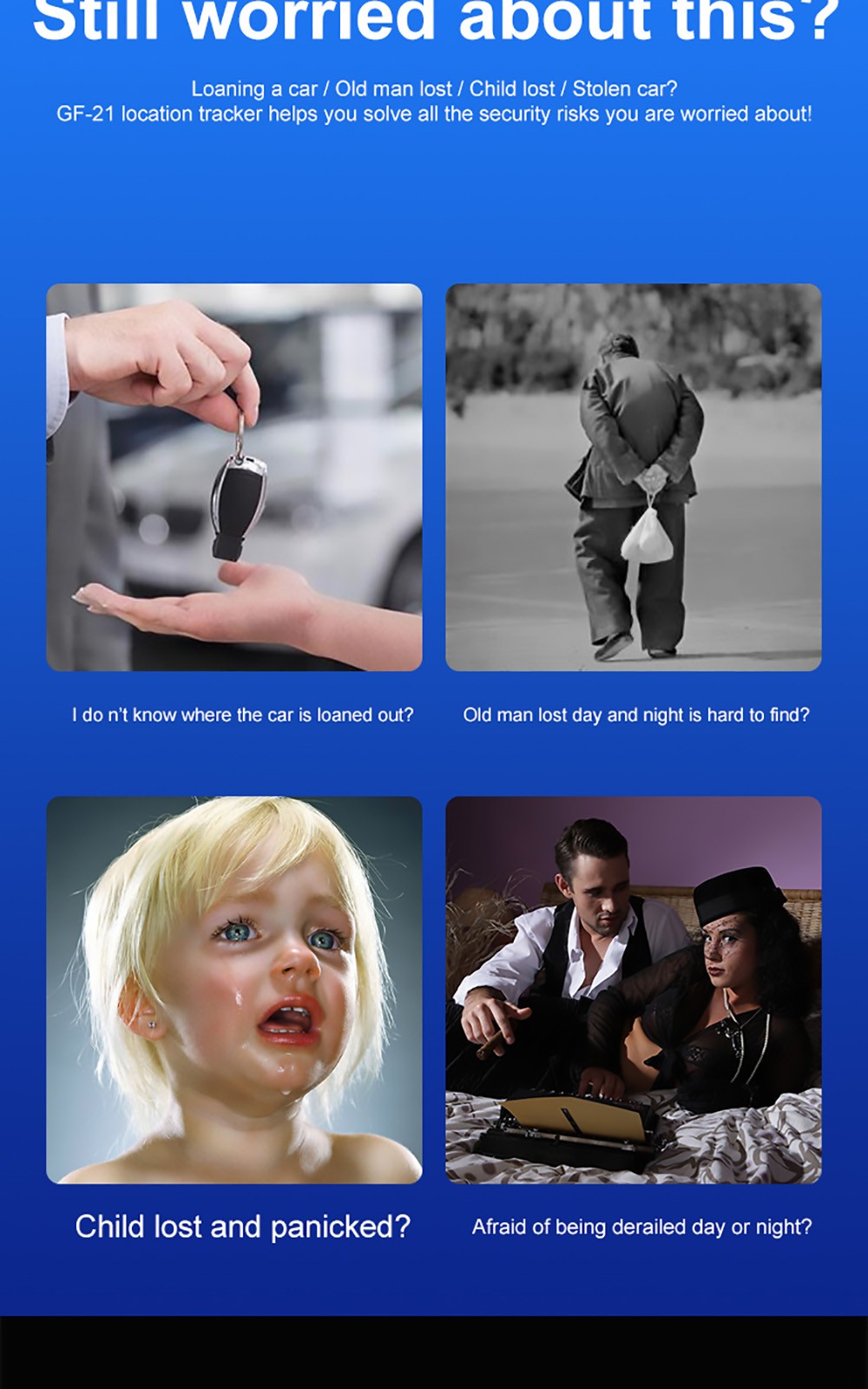 GF21 GPS Tracker Strong Magnetic Anti-Theft Tracker for Cars, Senior Citizen, Pets with LBS+WIFI+GPS Free-Installation