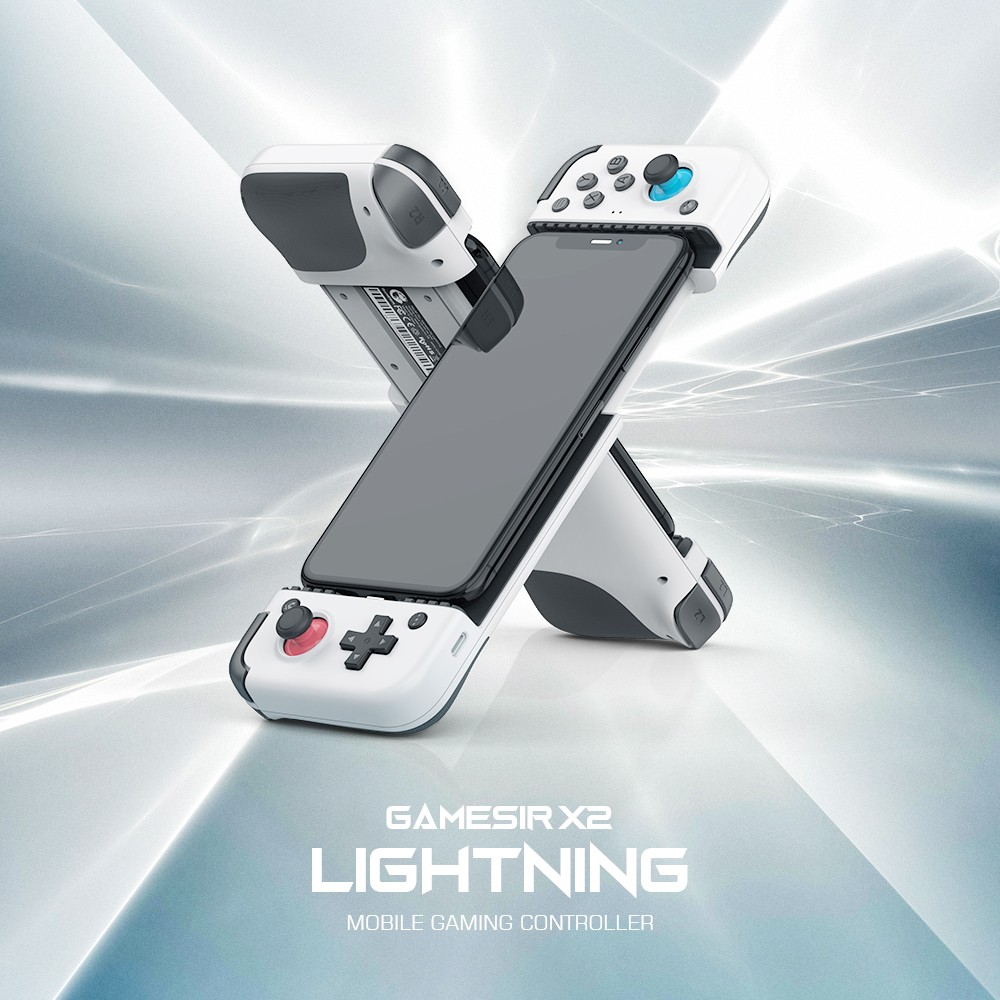 GameSir X2 Lightning Mobile Gaming Controller Bluetooth Gamepad for iOS 13 Ultra-low Power Consumption - White