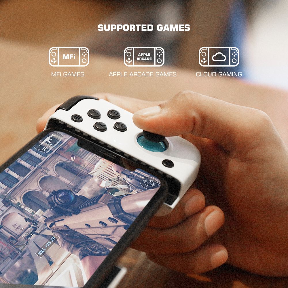 GameSir X2 Lightning Mobile Gaming Controller Bluetooth Gamepad for iOS 13 Ultra-low Power Consumption - White
