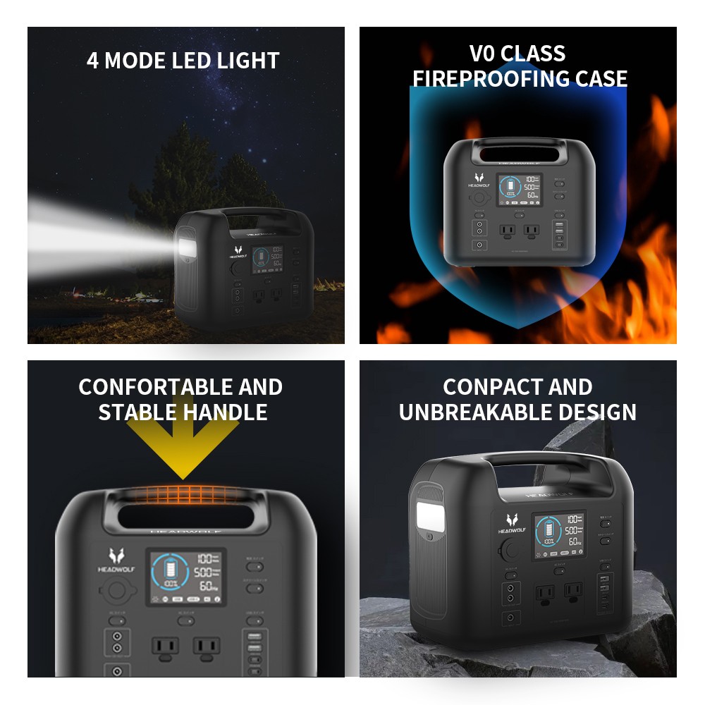 HEADWOLF D500 500Wh 162000mAh Portable Power Station for Outdoor Camping Travel Hunting RV CPAP Home Emergency 20 HEADWOLF D500 500Wh 162000mAh Portable Power Station for Outdoor Camping Travel Hunting RV CPAP Home Emergency