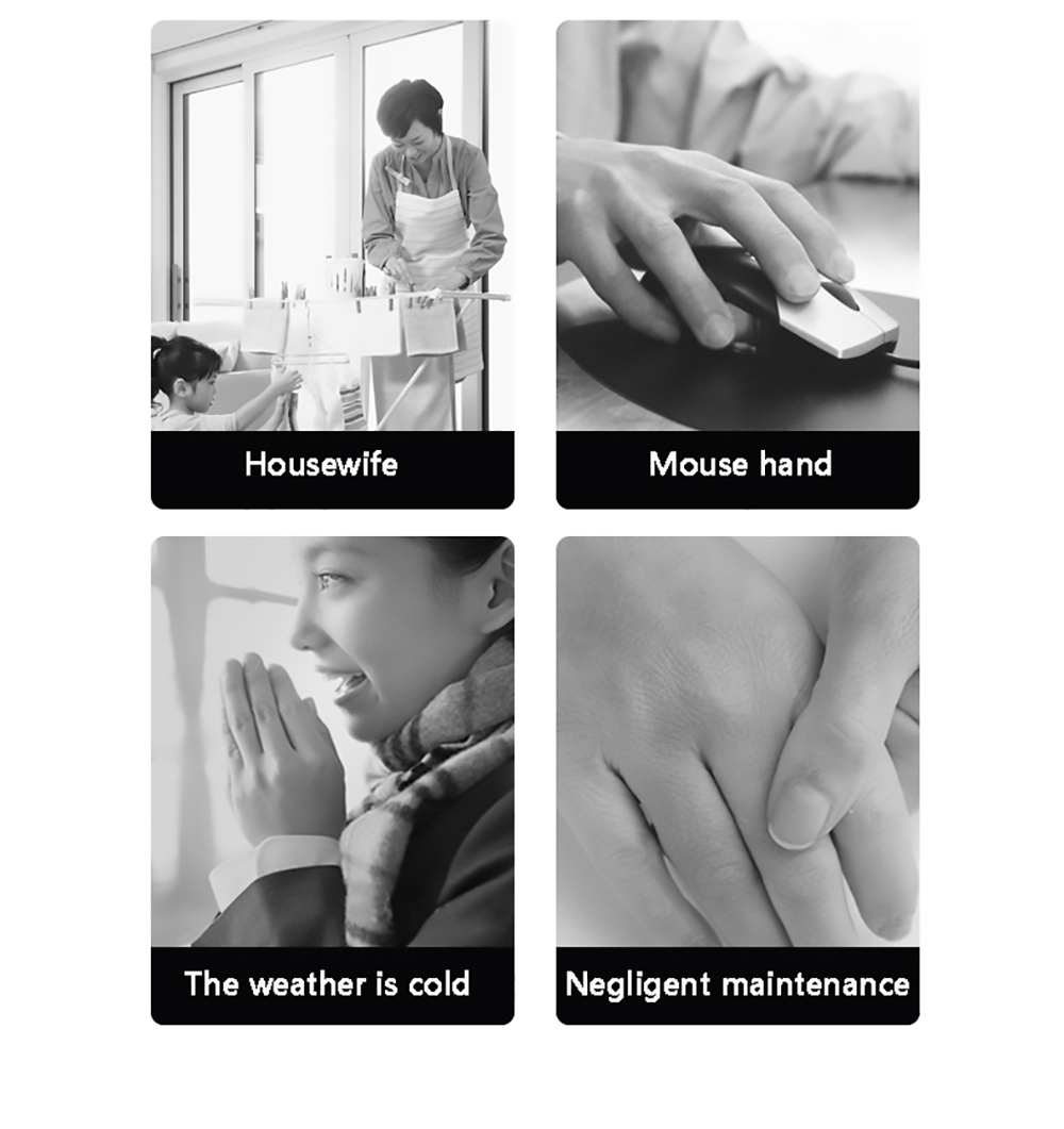 Hand Guard Wireless Hand Massager with Heat and Compression Rechargeable Palm Massage Machine EU Plug - Black