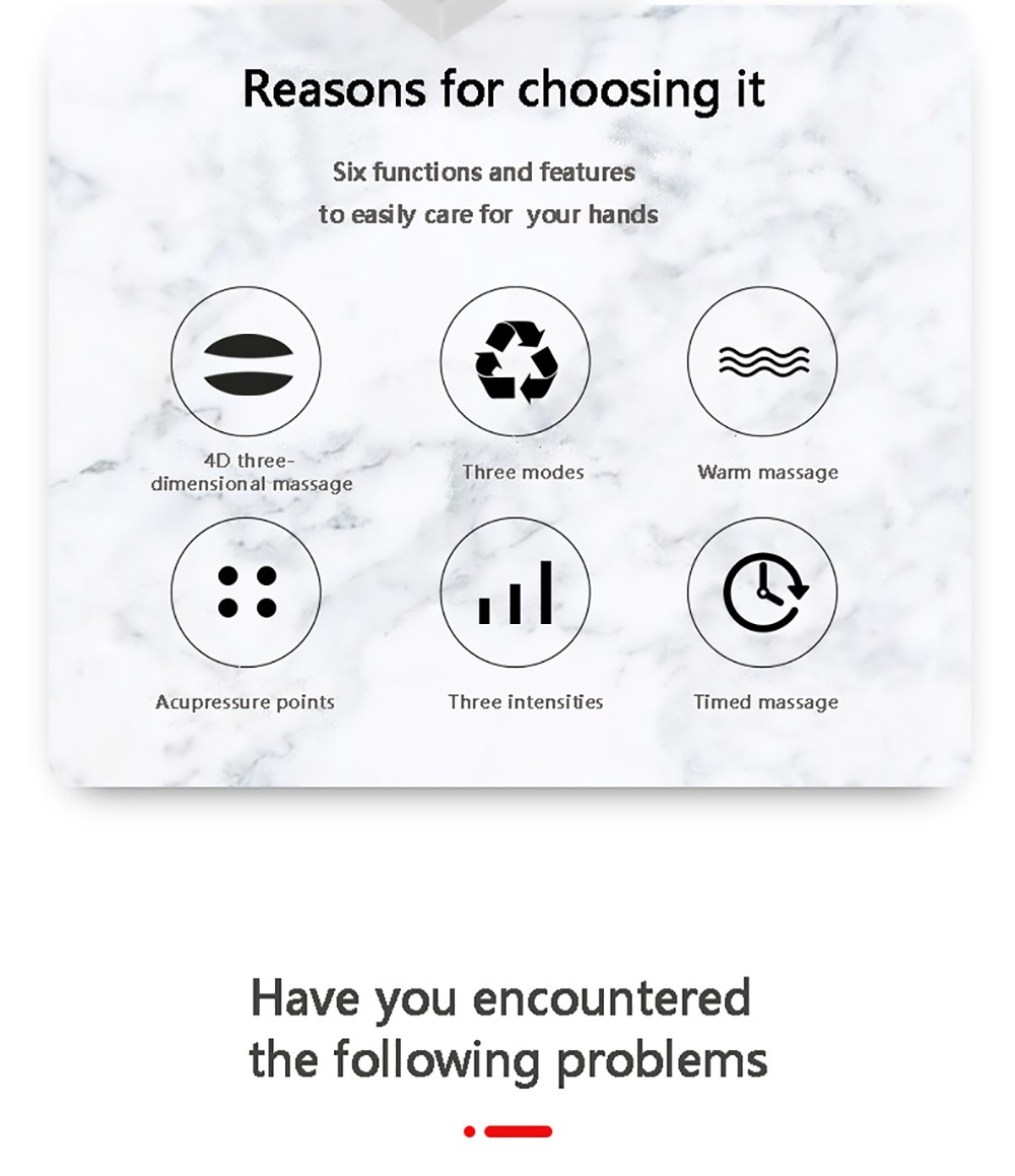 Hand Guard Wireless Hand Massager with Heat and Compression Rechargeable Palm Massage Machine EU Plug - Gold