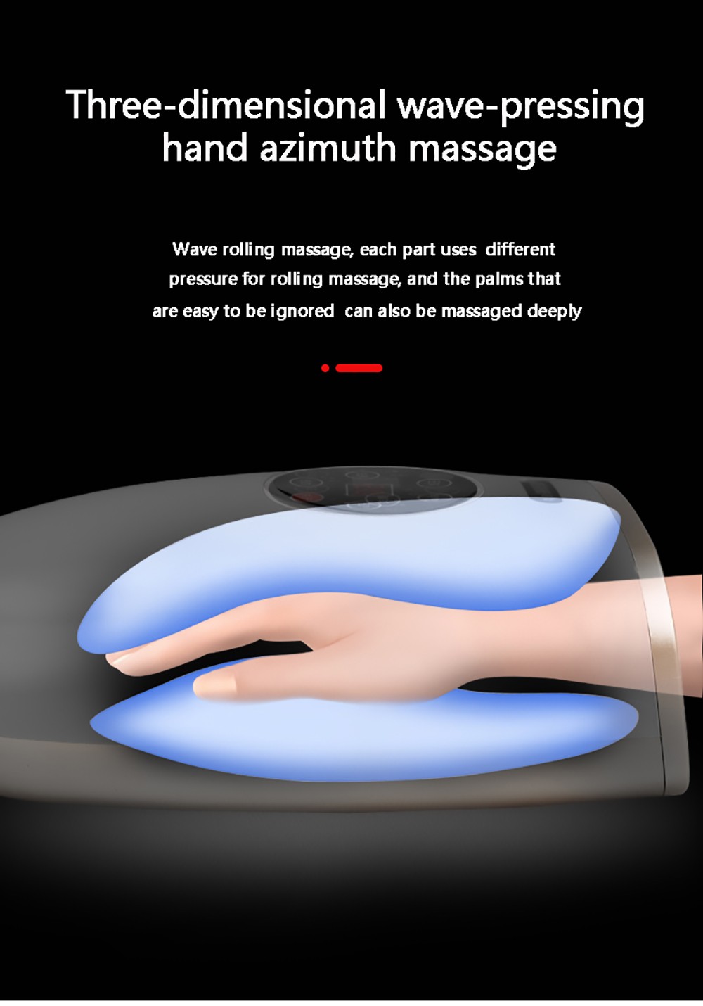 Hand Guard Wireless Hand Massager with Heat and Compression Rechargeable Palm Massage Machine EU Plug - Gold