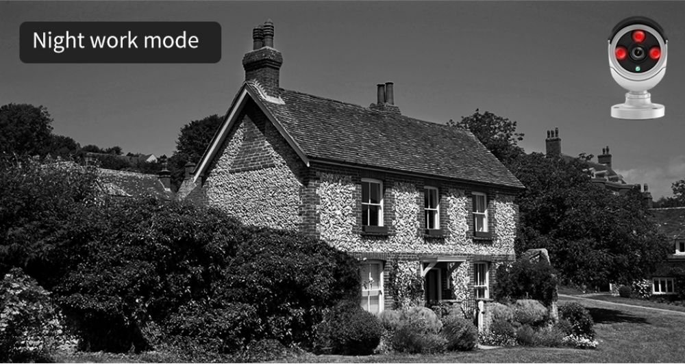 Hiseeu 4Pcs 8CH 3MP Wireless NVR IP Wifi Camera Outdoor IR Night Vision Security Cameras Surveillance