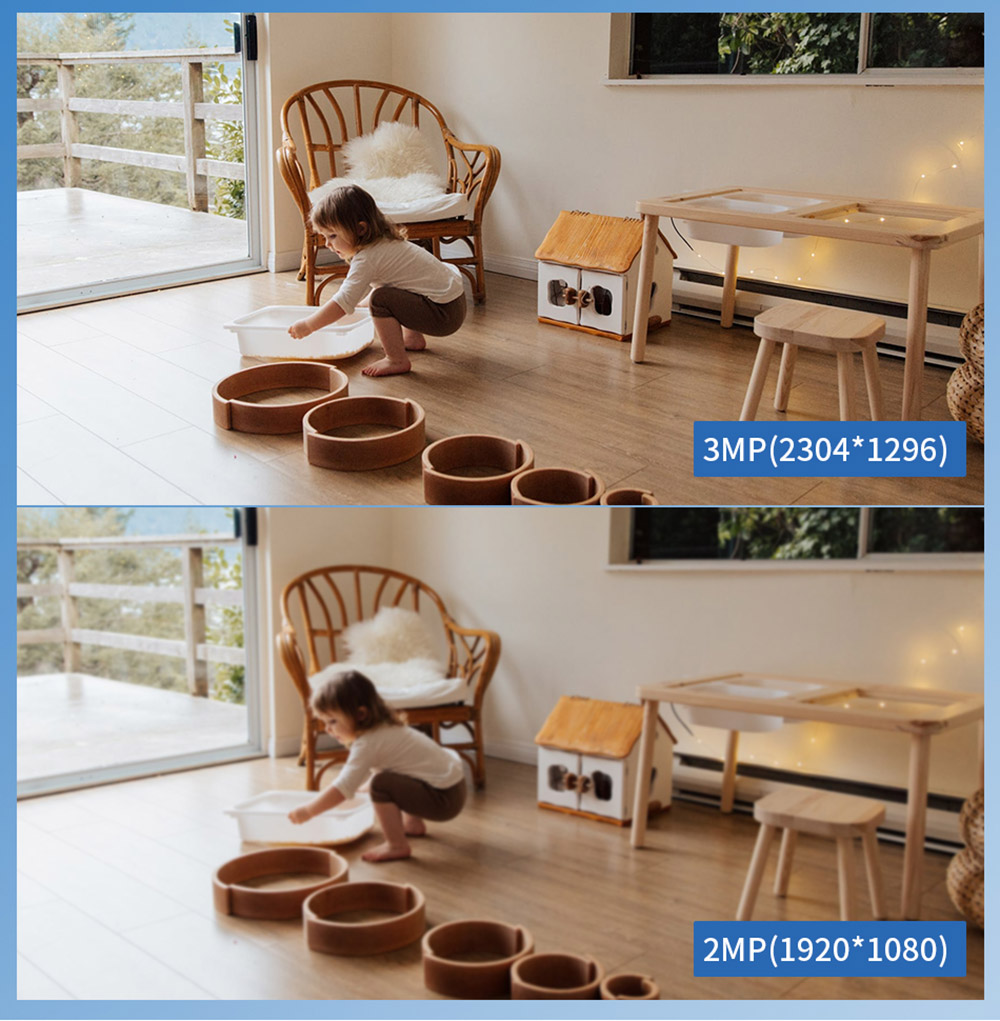 Hiseeu Wireless 8CH 4PCS 3MP 1536P HD Two-way Audio CCTV Security Camera for Indoor Home