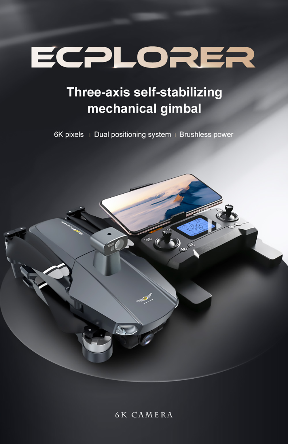 JJRC X20 Obstacle Avoidance Version 6K GPS 5G WIFI FPV Brushless RC Drone with Dual Camera 27mins Flight Time RTF - 2 Batteries