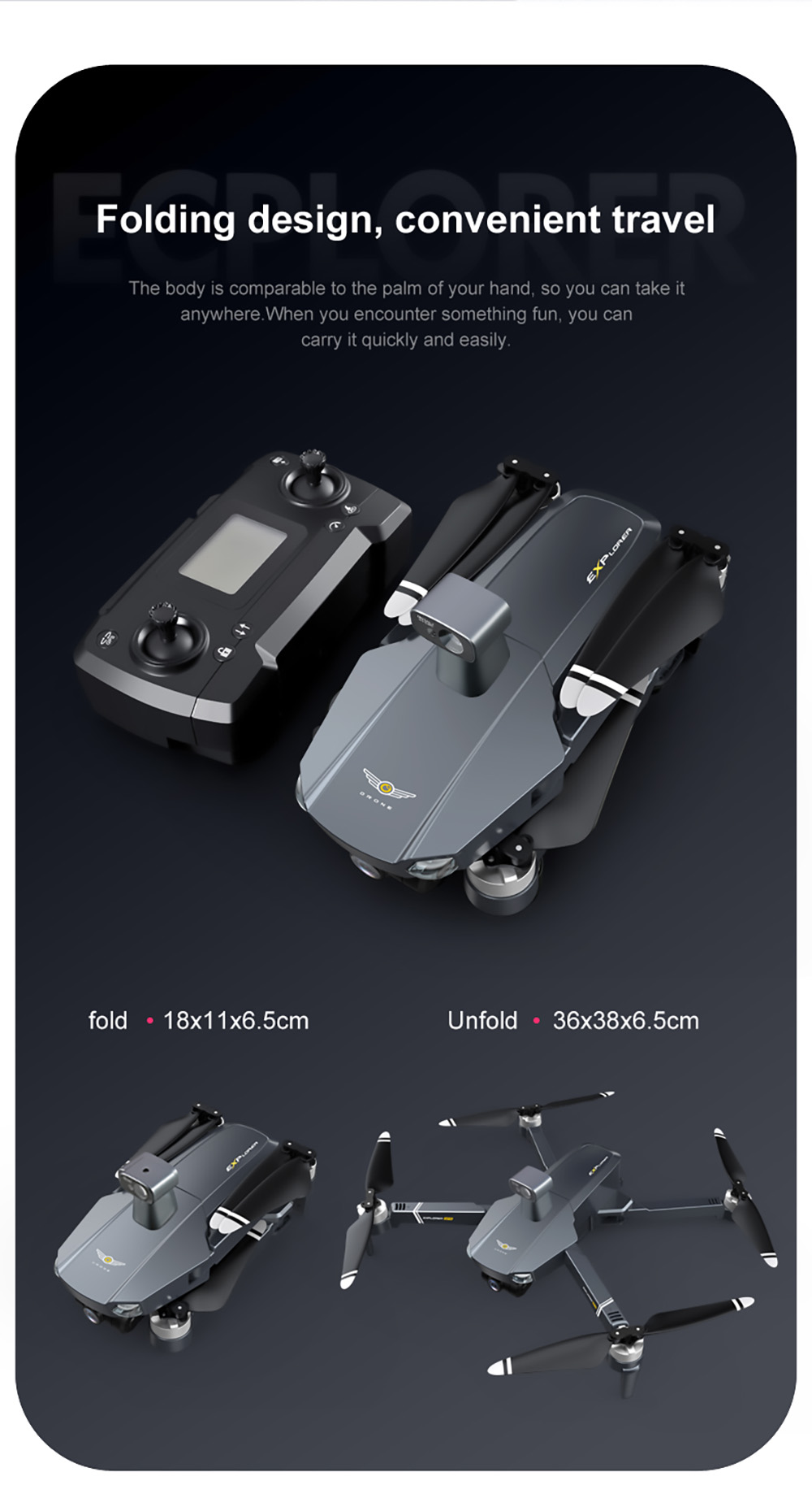 JJRC X20 Obstacle Avoidance Version 6K GPS 5G WIFI FPV Brushless RC Drone with Dual Camera 27mins Flight Time RTF - 2 Batteries