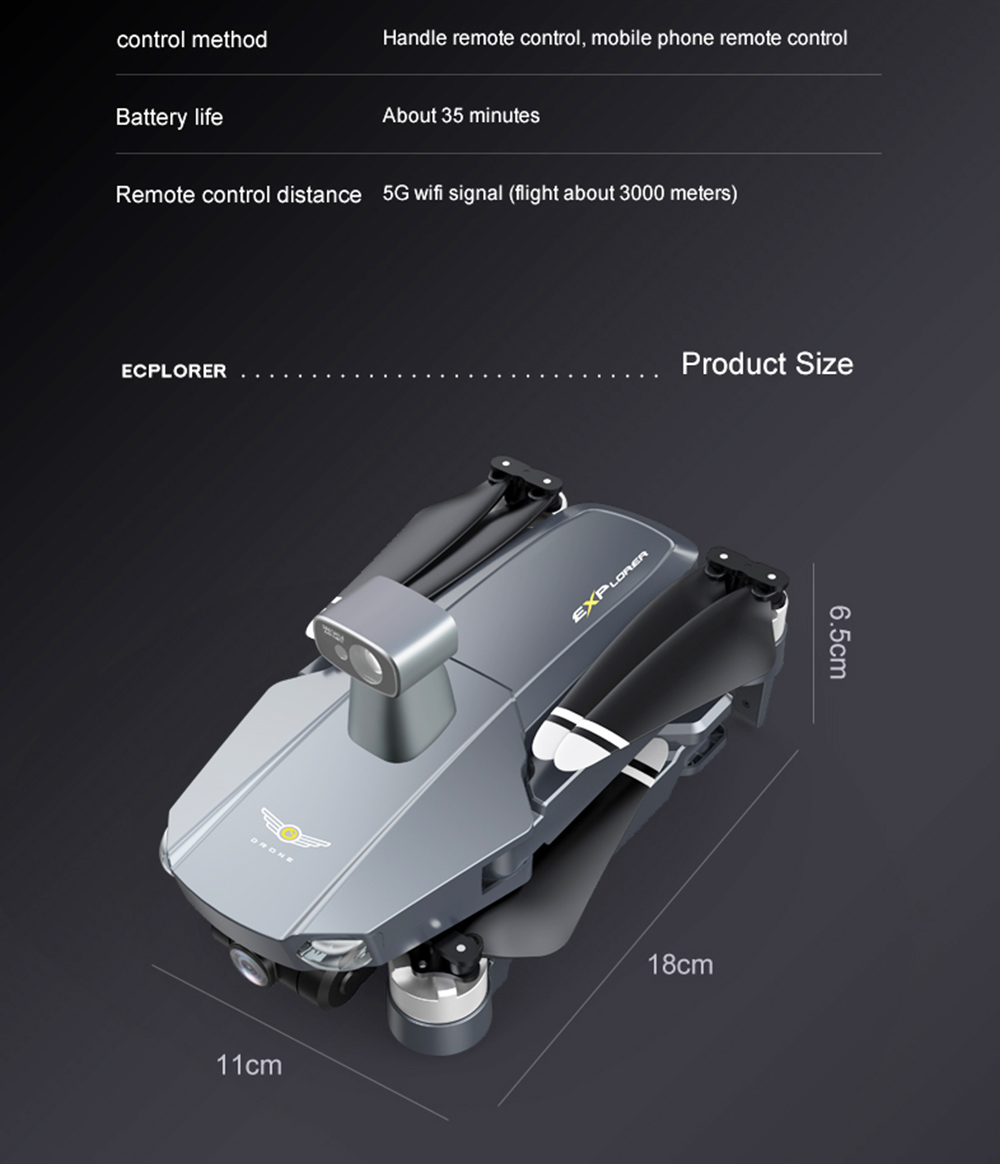 JJRC X20 Obstacle Avoidance Version 6K GPS 5G WIFI FPV Brushless RC Drone with Dual Camera 27mins Flight Time RTF - 2 Batteries