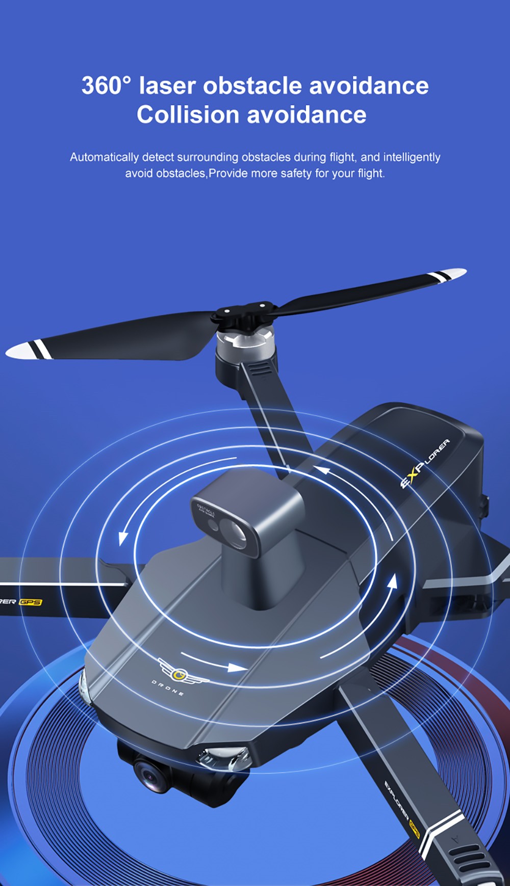 JJRC X20 Obstacle Avoidance Version 6K GPS 5G WIFI FPV Brushless RC Drone with Dual Camera 27mins Flight Time RTF - 2 Batteries