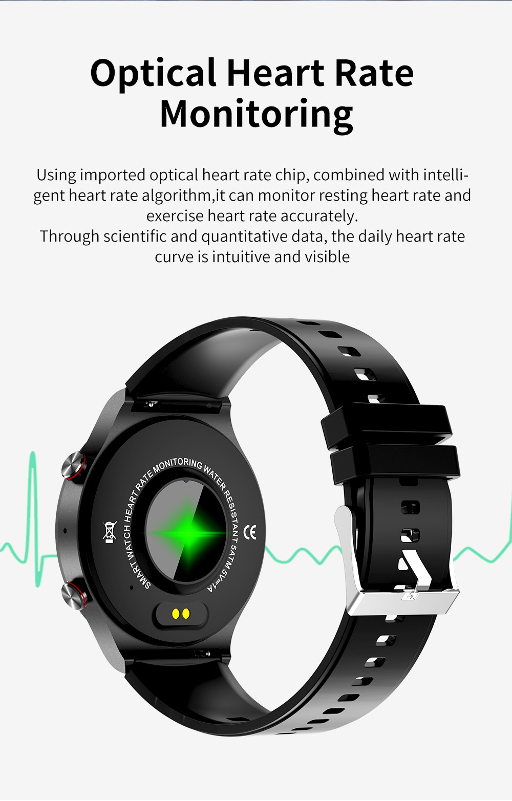 KUMI GT5 Smartwatch 1.28'' IPS HD Screen with BT Call Multiple Sports Heart Rate Monitor SpO2 Measurement - Sliver