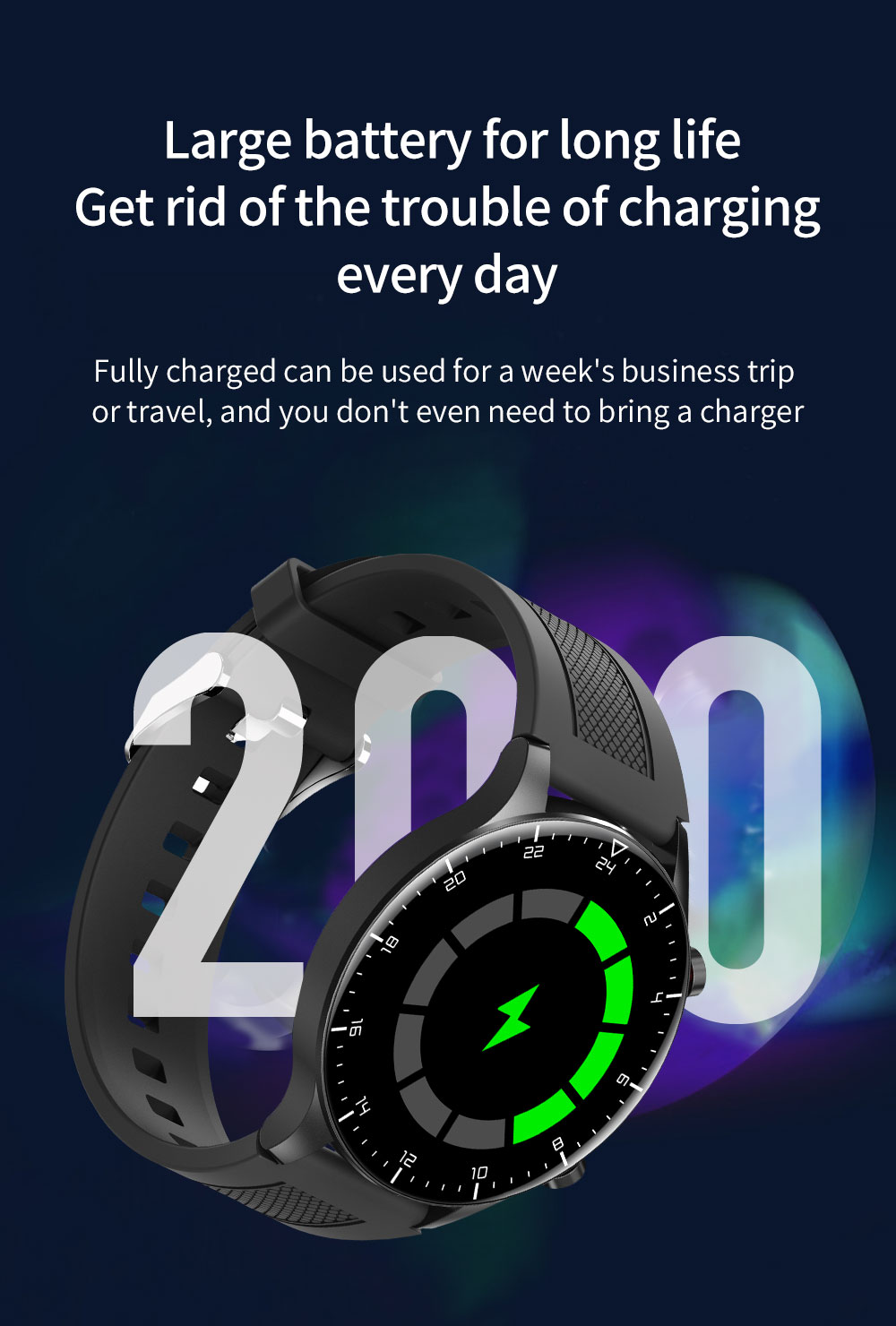 KUMI GW16T Pro Smartwatch 1.3'' Touch Screen Multiple Sport Modes Heart Health SpO2 Measurement IP68 Waterproof - Gold