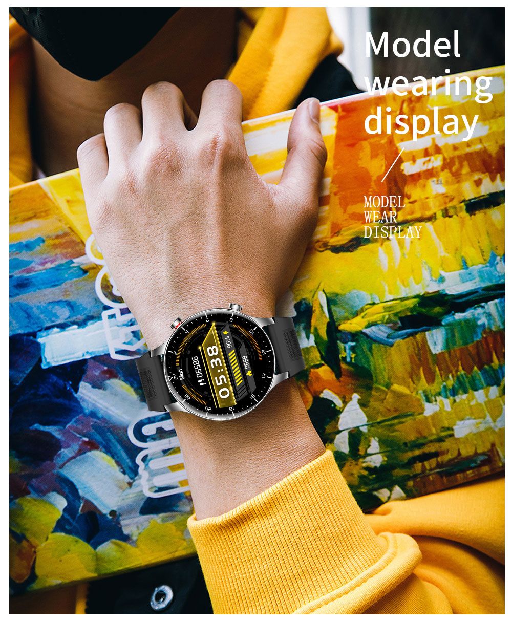 KUMI GW16T Pro Smartwatch 1.3'' Touch Screen Multiple Sport Modes Heart Health SpO2 Measurement IP68 Waterproof - Sliver