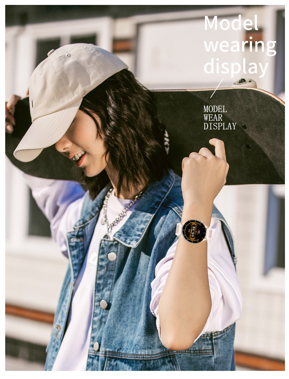 KUMI GW16T Pro Smartwatch 1.3'' Touch Screen Multiple Sport Modes Heart Health SpO2 Measurement IP68 Waterproof - Sliver