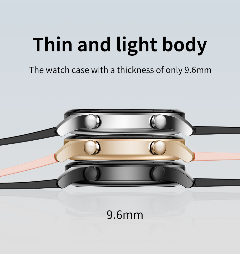 KUMI GW16T Pro Smartwatch 1.3'' Touch Screen Multiple Sport Modes Heart Health SpO2 Measurement IP68 Waterproof - Sliver