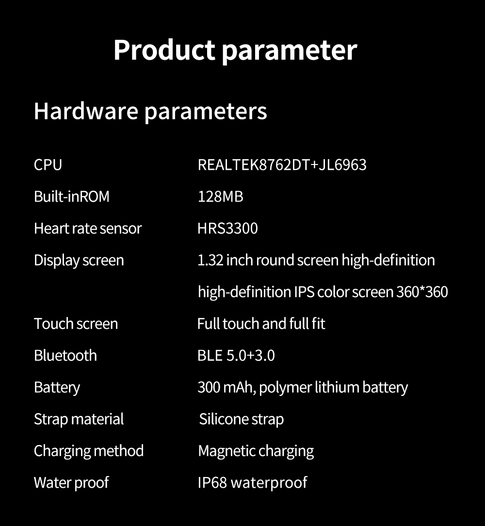 KUMI GW2 Smartwatch 1.32'' HD Color Screen with Bluetooth Call Heart Rate Monitoring Multi-Sport Modes - Silver