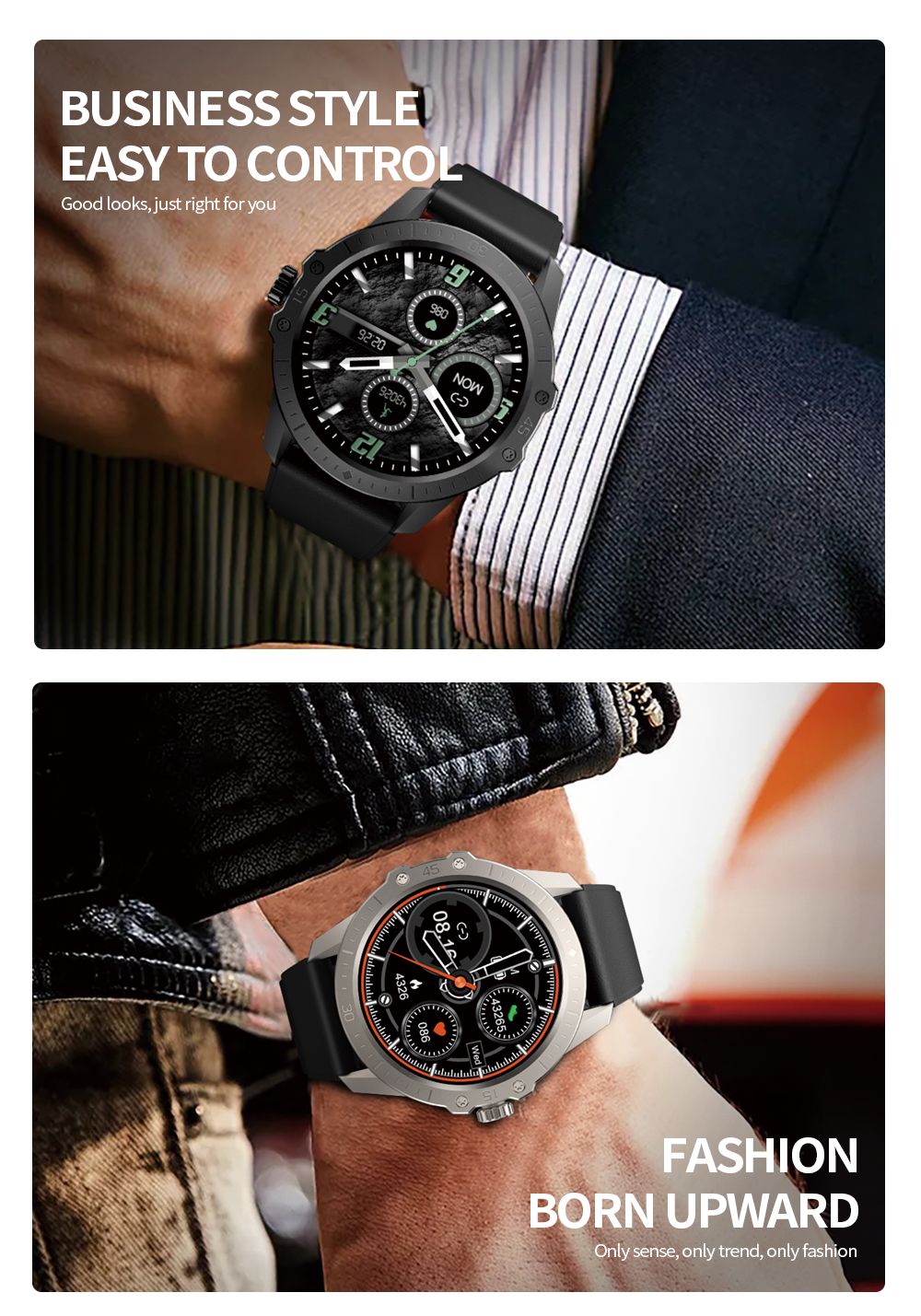 KUMI GW2 Smartwatch 1.32'' HD Color Screen with Bluetooth Call Heart Rate Monitoring Multi-Sport Modes - Silver