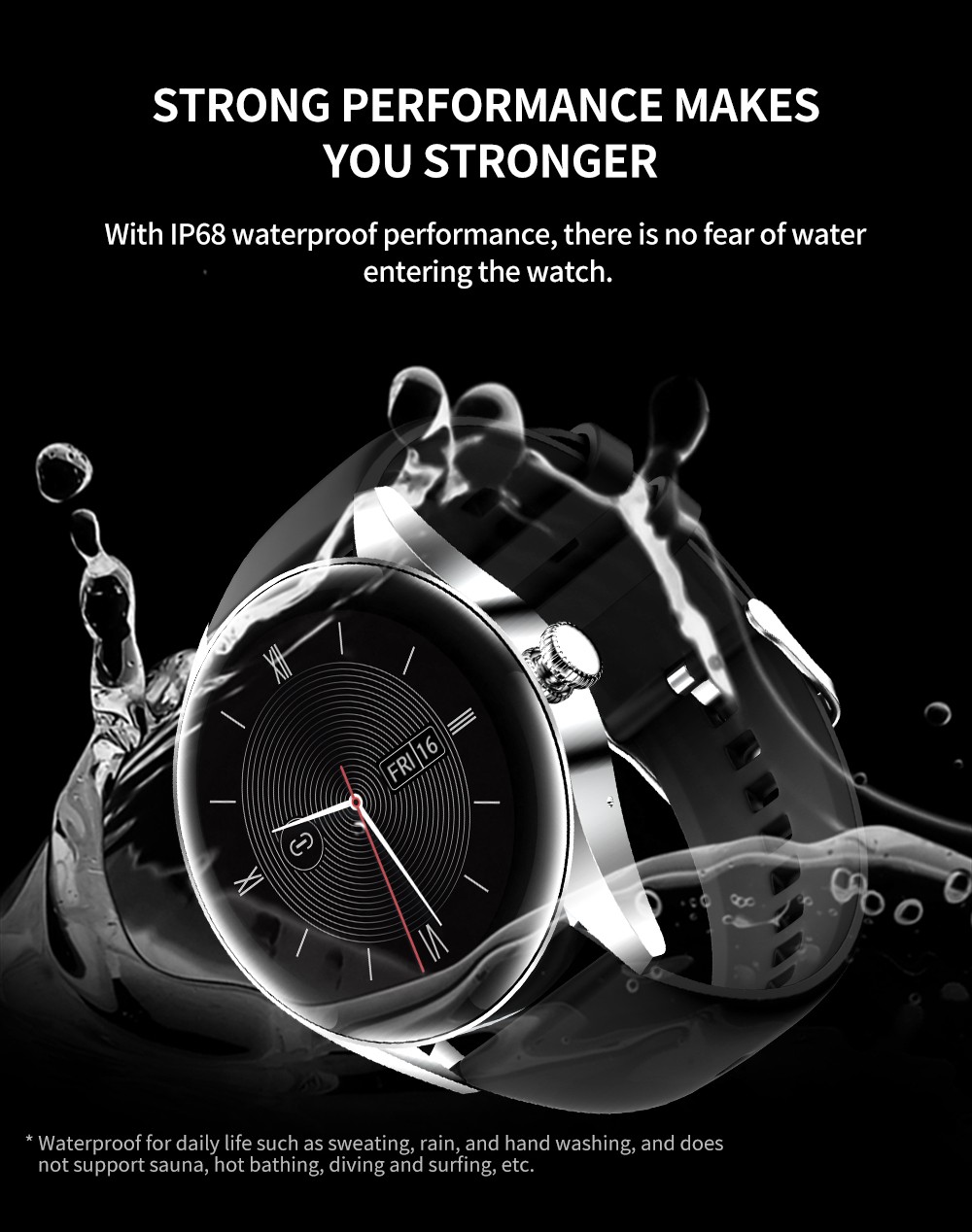 KUMI GW3 Smartwatch for Men 1.32'' HD Color Screen with Bluetooth Call Heart Rate Monitoring Multi-Sport Modes - Silver