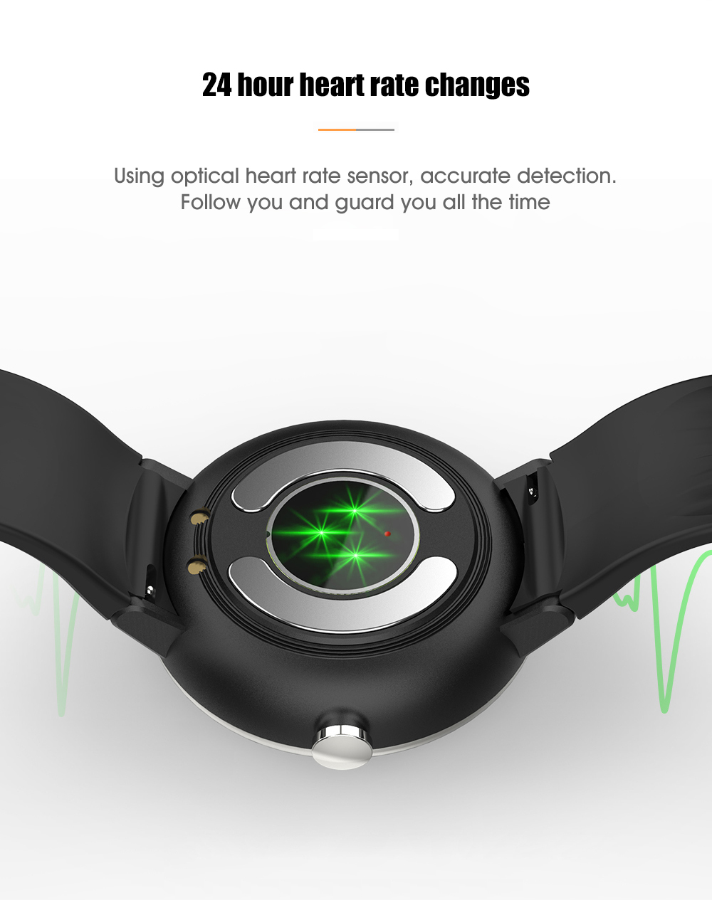 KUMI KU5 Smartwatch 1.22'' TFT Screen Real-time Health Monitoring Multi-dial Switch Various Sport Modes - Black