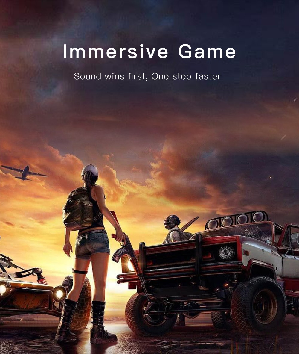 KUMI X2 Pro TWS Bluetooth 5.1 Gaming Earphone with One Touch Key True Wireless Earbuds - Black