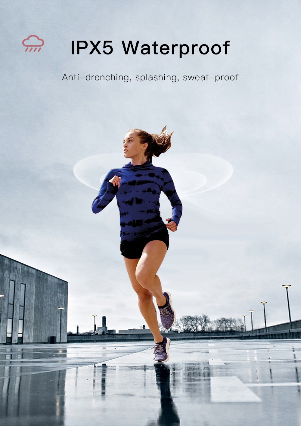 KUMI X2 Pro TWS Bluetooth 5.1 Gaming Earphone with One Touch Key True Wireless Earbuds - Black