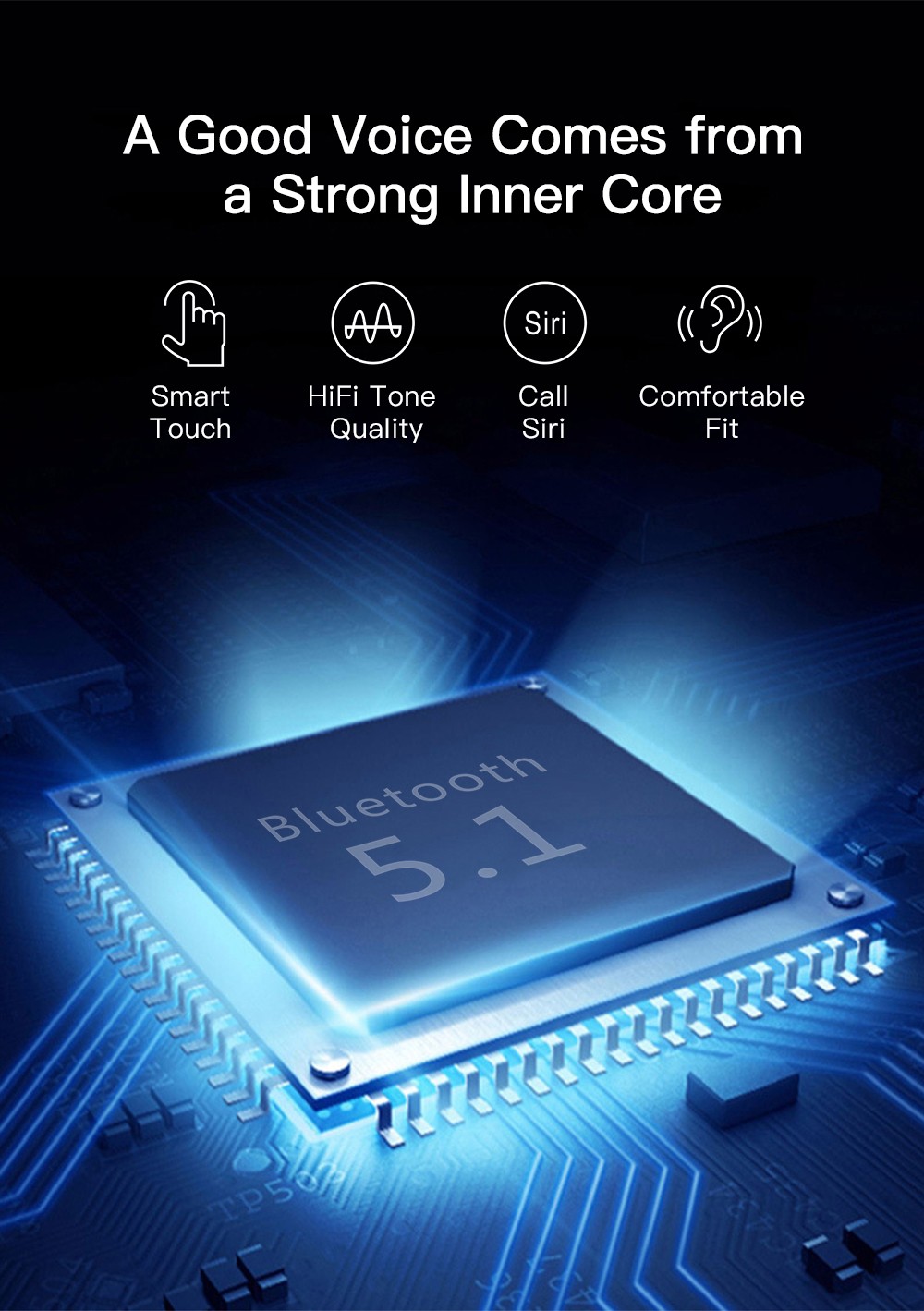 KUMI X2 Pro TWS Bluetooth 5.1 Gaming Earphone with One Touch Key True Wireless Earbuds - White