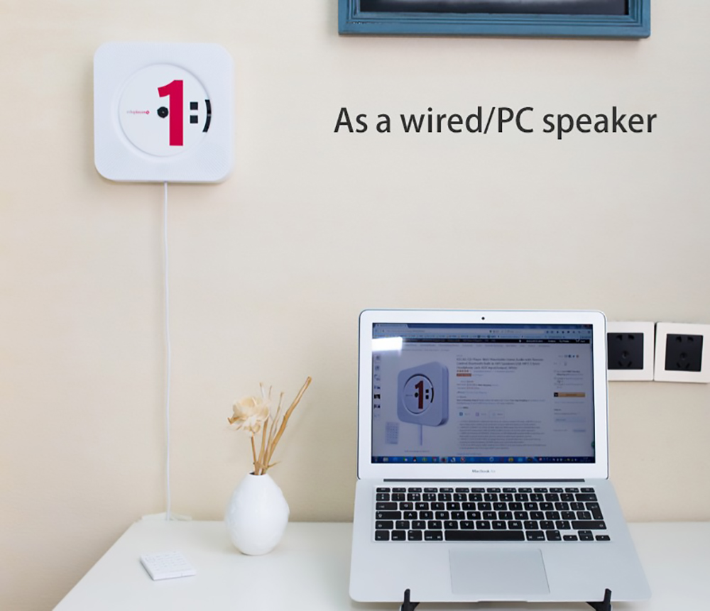 Kecag KC-808 Wall Mountable CD Player With Bluetooth With Remote Control FM Radio MP3 Headphone Jack USB - White 25 Kecag KC-808 Wall Mountable CD Player with Bluetooth with Remote Control FM Radio MP3 Headphone Jack USB - White