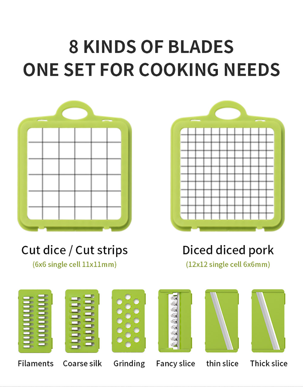 Multi-Function Kitchen Dicing and Slicing Slicer Shredder Set 15 pcs