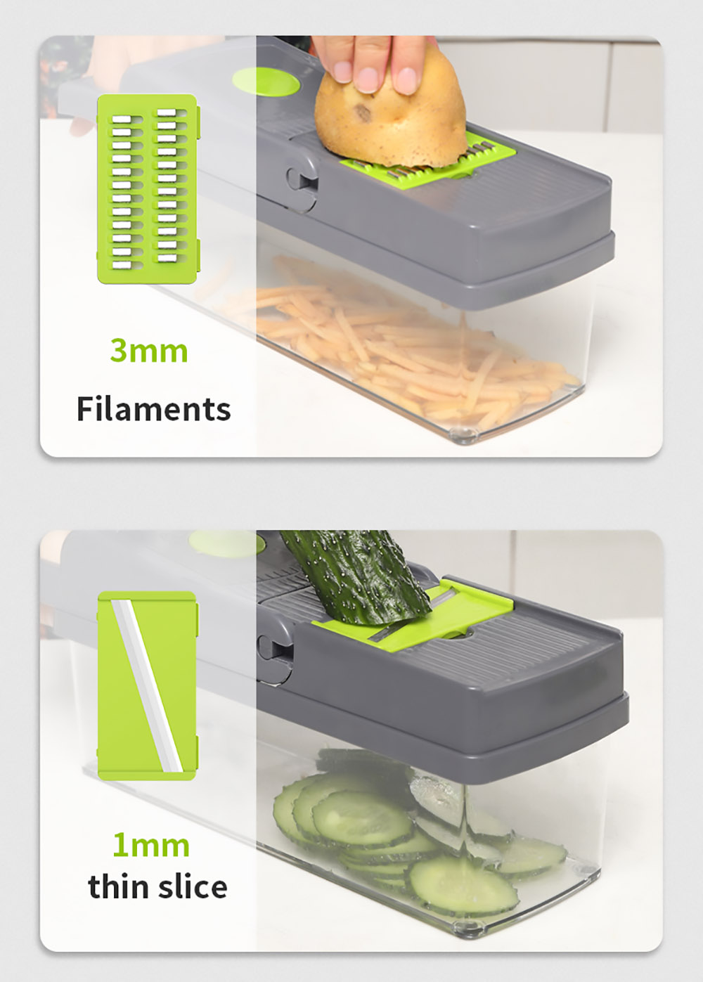 Multi-Function Kitchen Dicing and Slicing Slicer Shredder Set 15 pcs