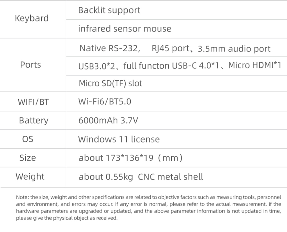 One Netbook A1 Pro 7 Inches Mini Laptop for Engineers Intel Core i7-1160G7 16GB RAM 512G SSD 2048 Pressure Level