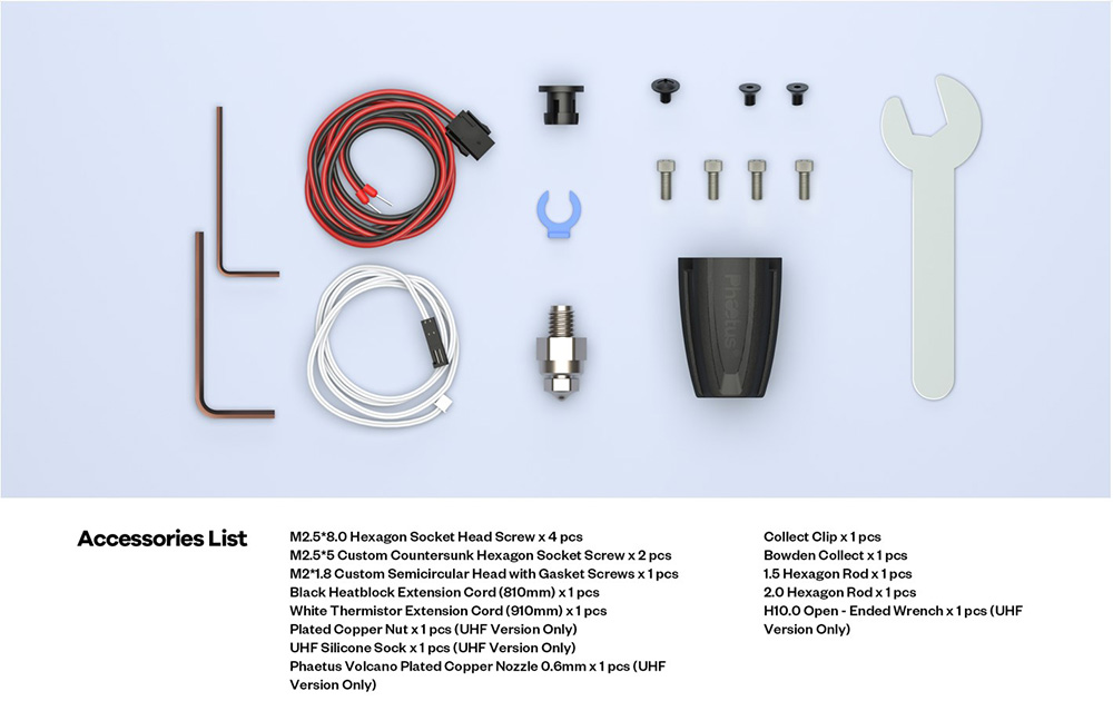 Phaetus Rapido Hotend HF Printing Flow up to 75mm³/s for DDB Extruder Ender3 V2 CR10 V3 115W