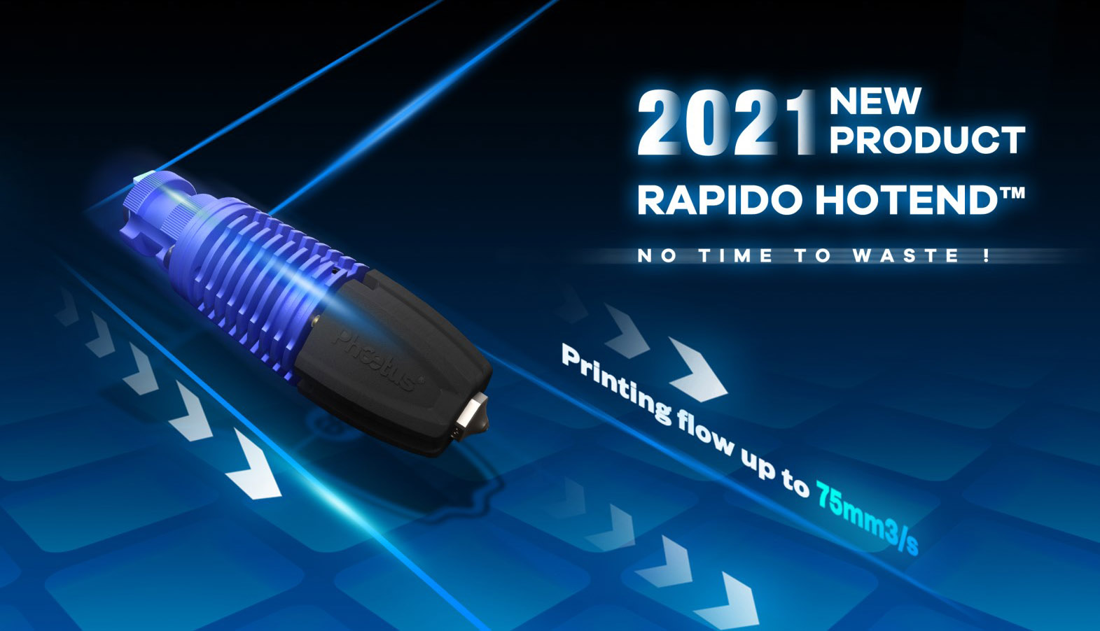 Phaetus Rapido Hotend UHF Printing Flow up to 75mm³/s for DDB Extruder Ender3 V2 CR10 V3 115W