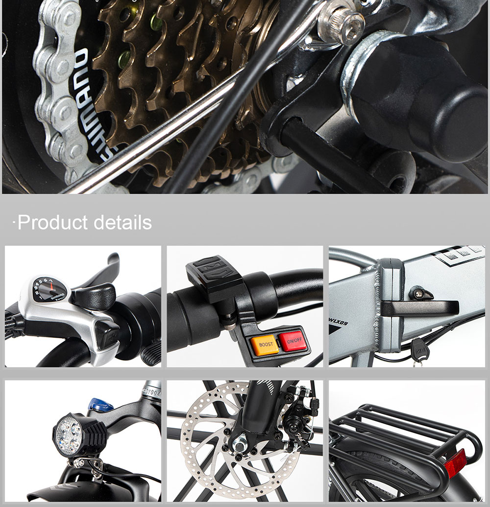 SAMEBIKE XWLX09 20 Inches Fat Tire eBike 500W All Terrain eBike 25-35km/h Max Speed 80-90km Max Mileage - Silver 27 SAMEBIKE XWLX09 20 Inches Fat Tire eBike 500W All Terrain eBike 25-35km/h Max Speed 80-90km Max Mileage - Silver