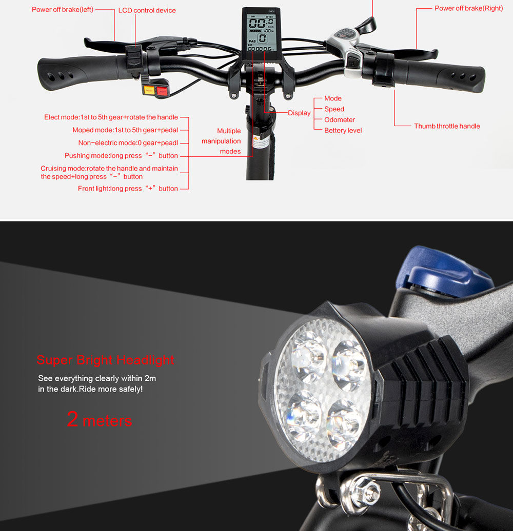 SAMEBIKE XWLX09 20 Inches Fat Tire eBike 500W All Terrain eBike 25-35km/h Max Speed 80-90km Max Mileage - Silver 18 SAMEBIKE XWLX09 20 Inches Fat Tire eBike 500W All Terrain eBike 25-35km/h Max Speed 80-90km Max Mileage - Silver