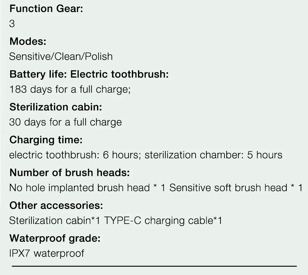 SOOCAS D2 Sonic Electric Toothbrush UVC Disinfect IPX7 Waterproof USB Rechargeable with 3 Brushing Mode - White