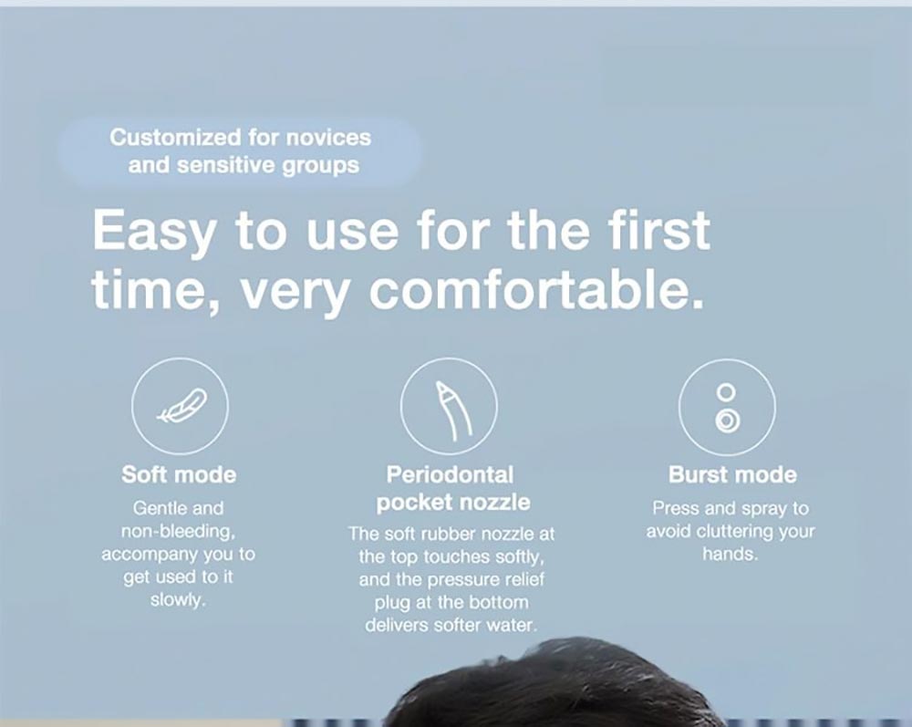 SOOCAS W1 Portable Pull-Out Oral Irrigator 4 Frequency Conversion Modes IPX7 Waterproof Intelligent Power-off