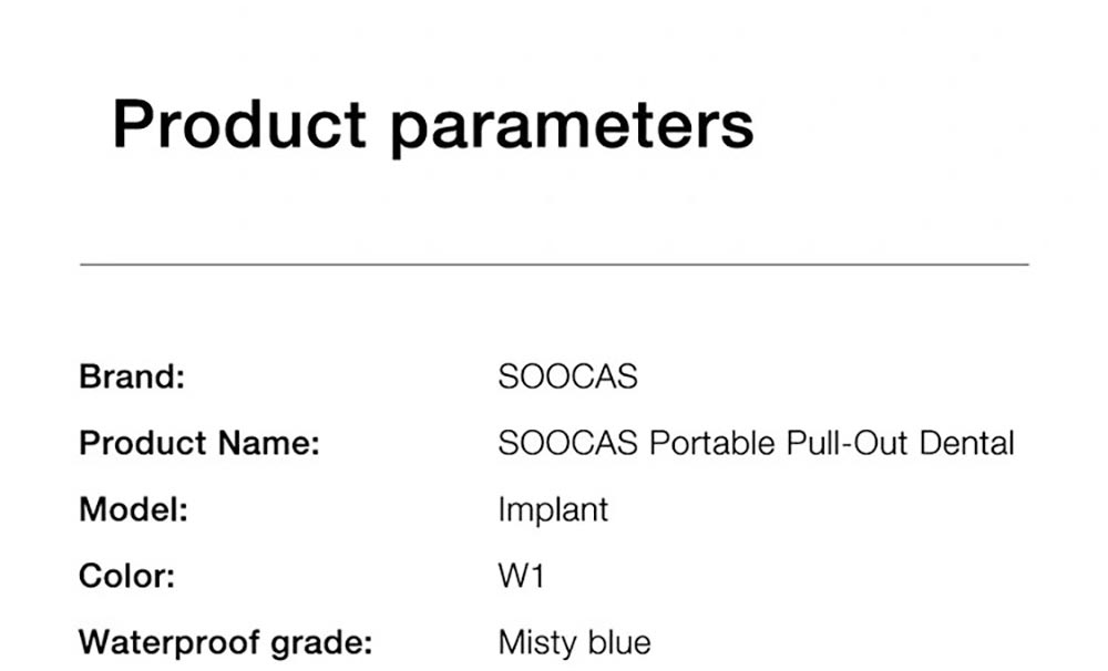 SOOCAS W1 Portable Pull-Out Oral Irrigator 4 Frequency Conversion Modes IPX7 Waterproof Intelligent Power-off
