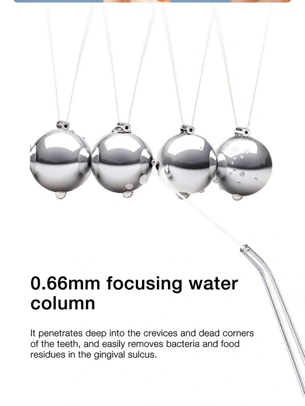 SOOCAS W1 Portable Pull-Out Oral Irrigator 4 Frequency Conversion Modes IPX7 Waterproof Intelligent Power-off