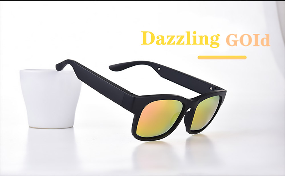 Smart Bluetooth Sunglasses TWS Audio Eyewear Music & Hands Free Calling Sunglasses BT5.0 - Black